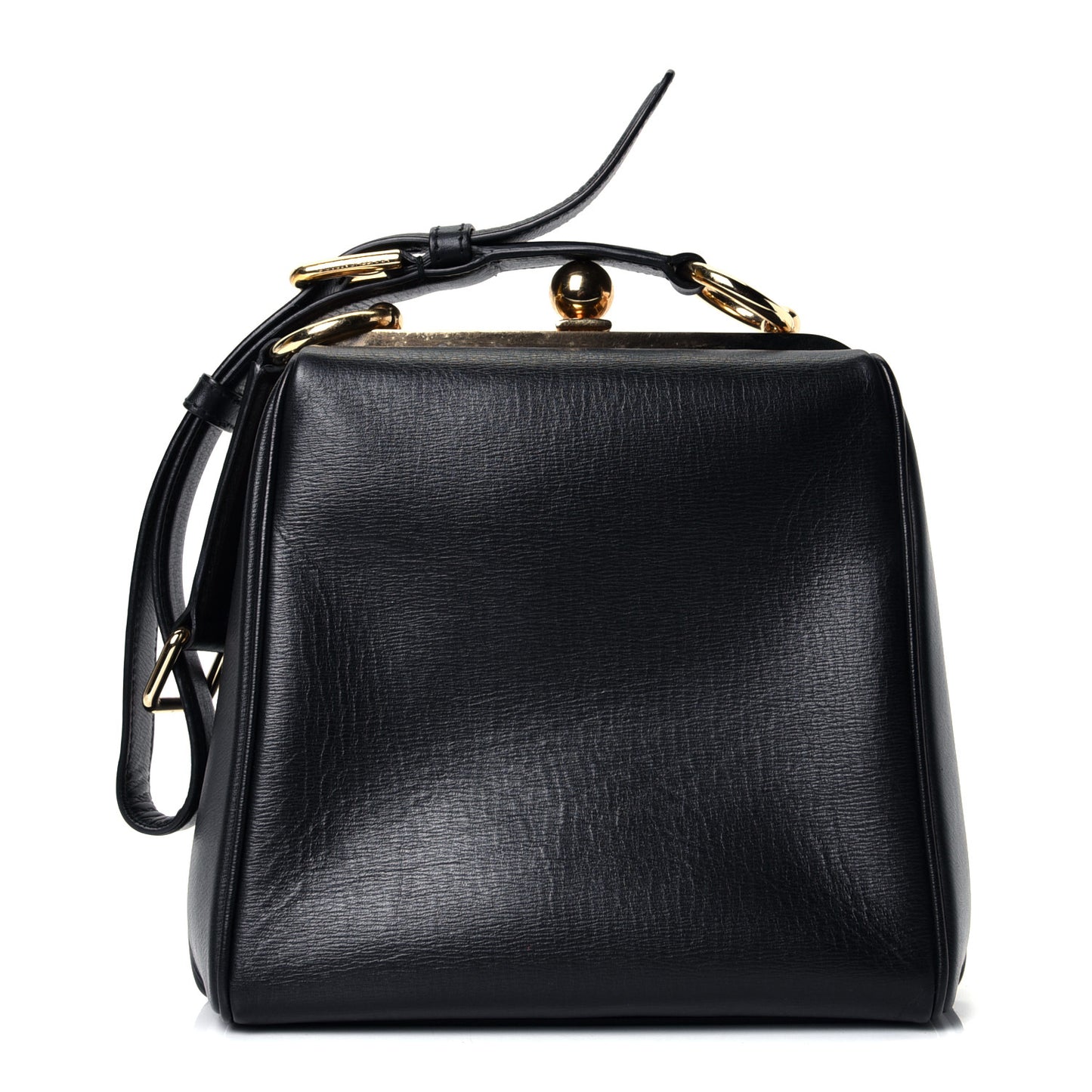 Calfskin Agata Shoulder Bag Black