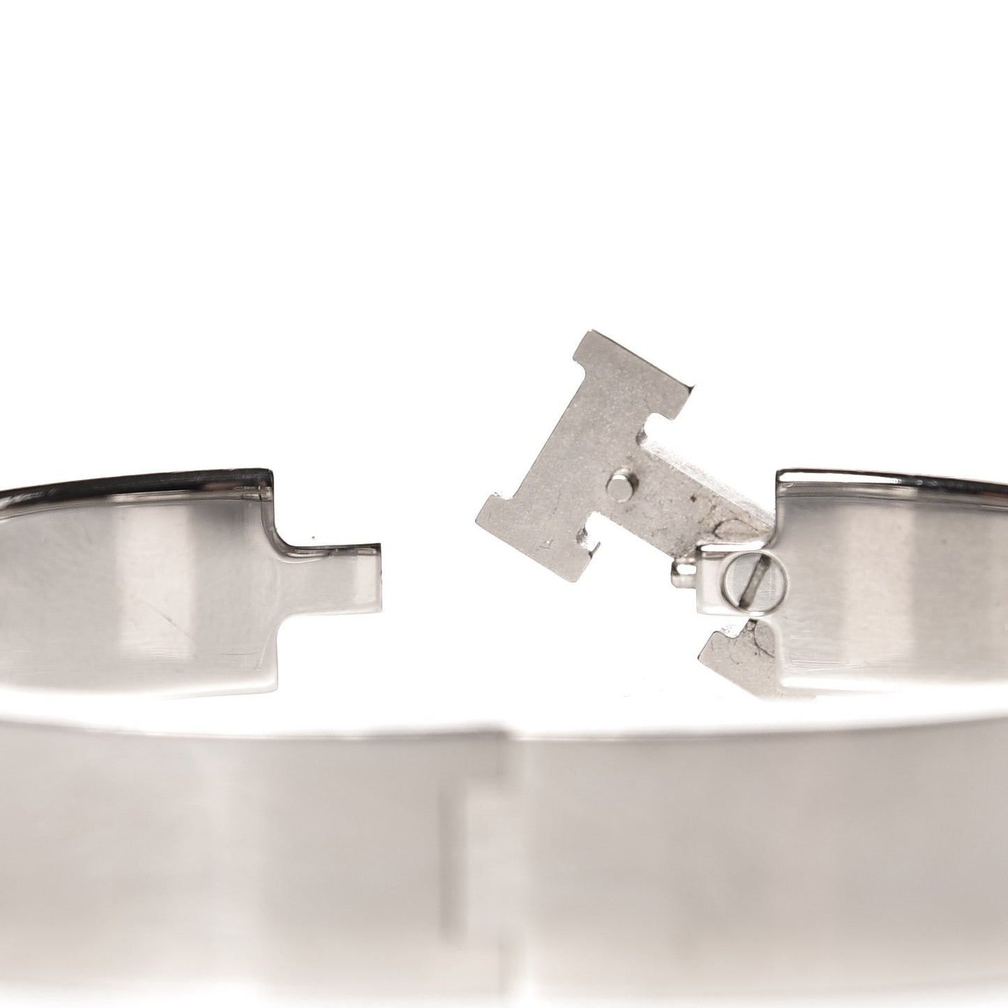 Enamel Narrow Clic Clac H Bracelet PM Rose Poudre