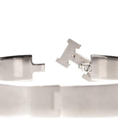 Hermes Enamel Narrow Clic Clac H Bracelet PM Rose Poudre 4 of 5