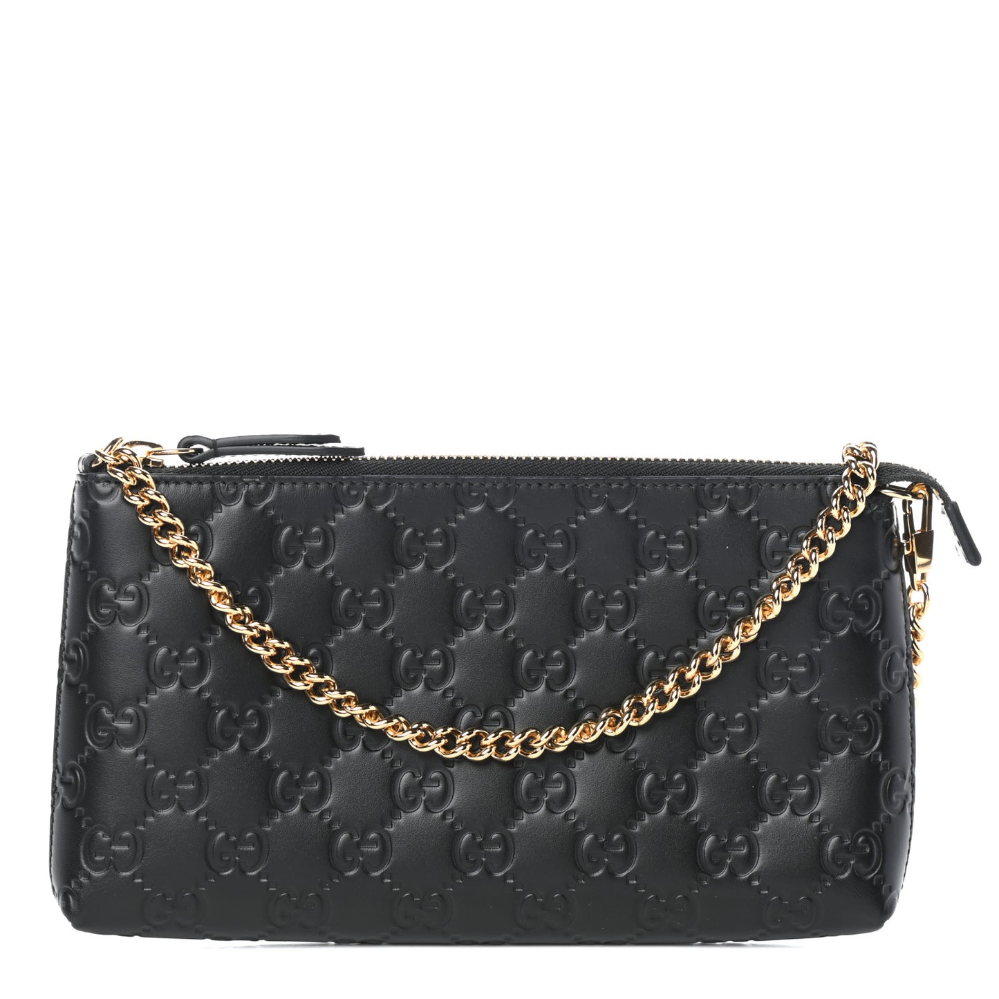 Guccissima Signature Wrist Wallet Black