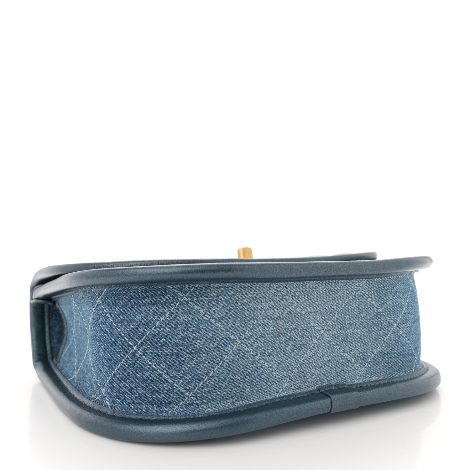 Chanel Washed Denim Quilted Small Messenger Flap Blue 4 of 11