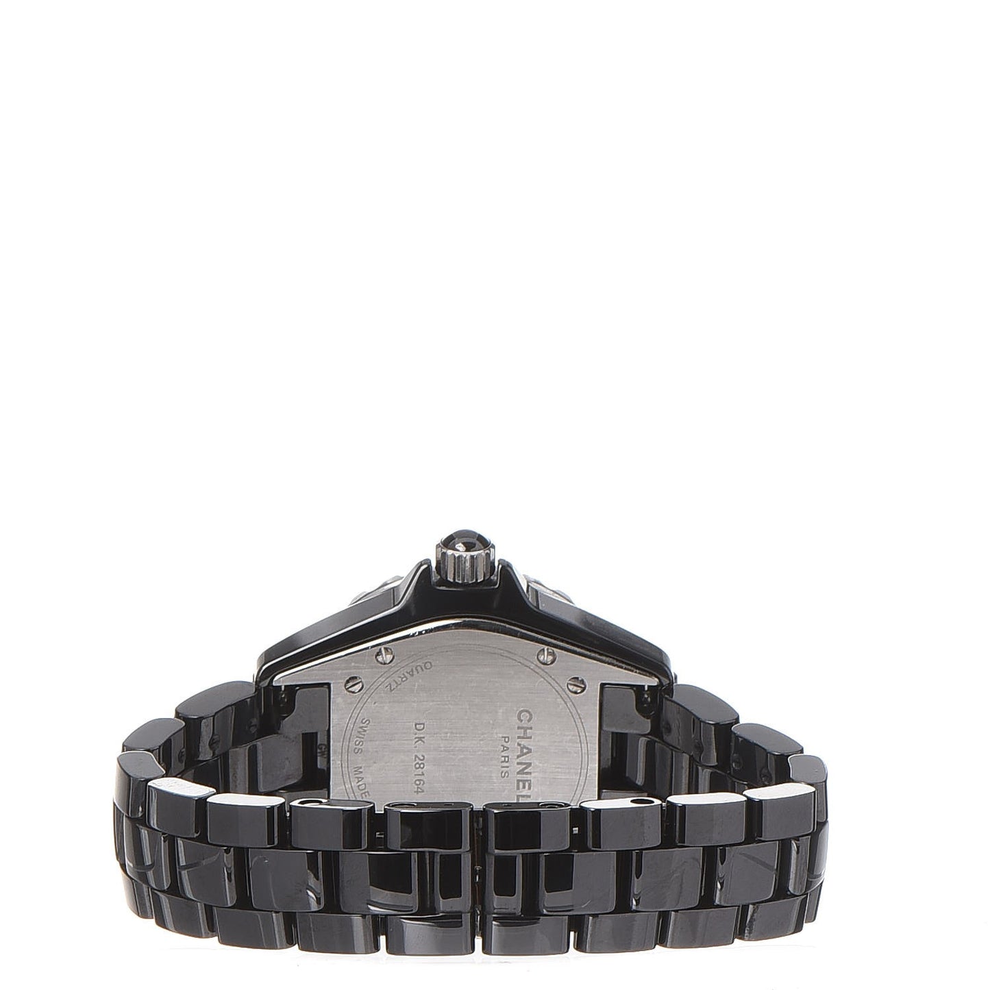 Stainless Steel Ceramic Diamond Pave Bezel 33mm J12 Quartz Watch Black