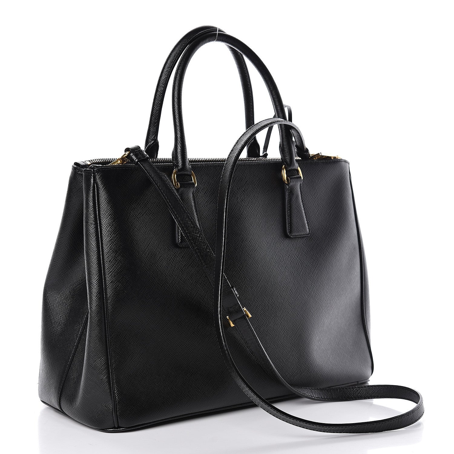 Prada Saffiano Medium Galleria Double Zip Tote Black 3 of 26