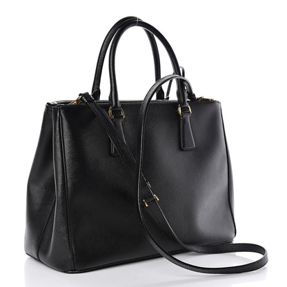 Prada Saffiano Medium Galleria Double Zip Tote Black 3 of 26