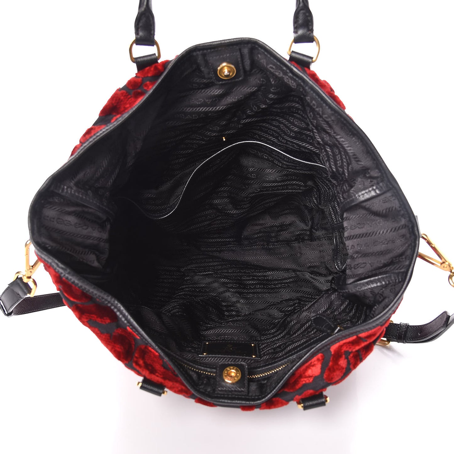 Velvet Saffiano Tote Red