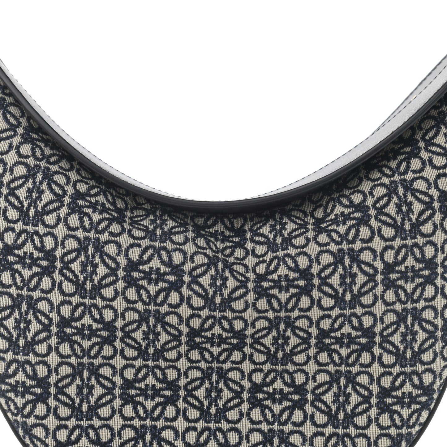 Jacquard Anagram Calfskin Luna Bag Navy Black