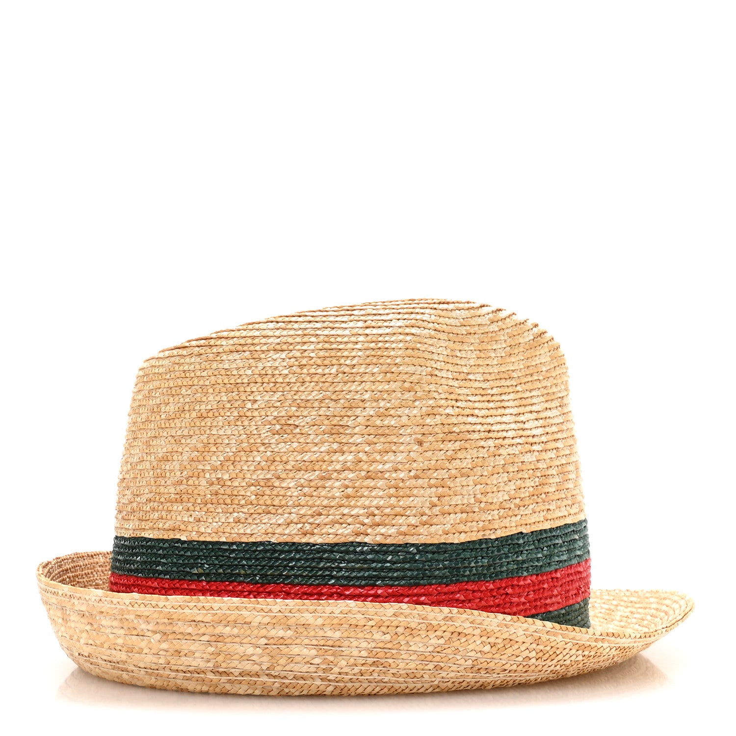 Gucci Abaca Straw Web Fedora Hat XL 5 of 9