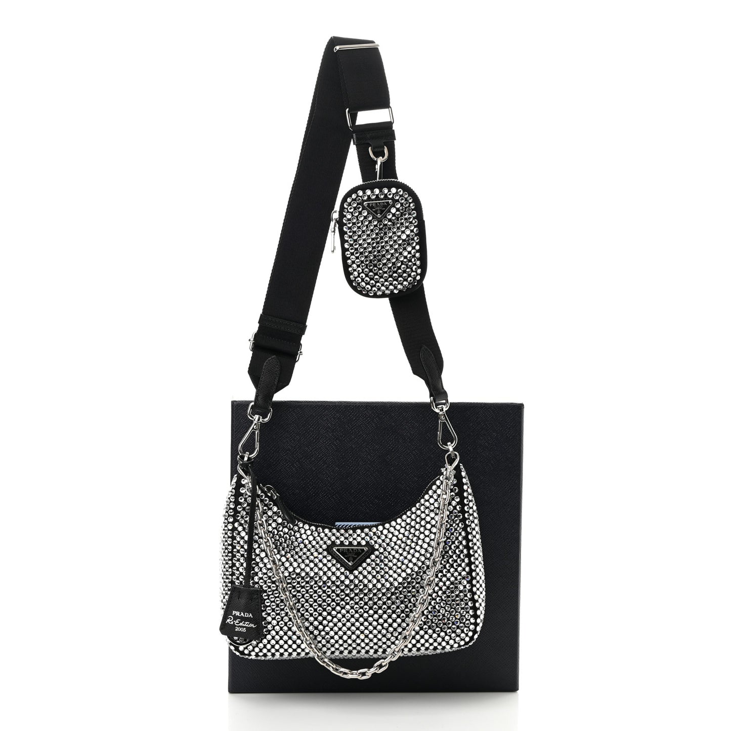 Satin Crystal Re-Edition 2005 Shoulder Bag Cristal