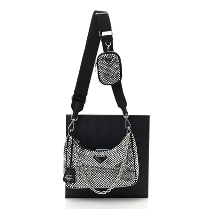 Prada Satin Crystal Re-Edition 2005 Shoulder Bag Cristal 12 of 12