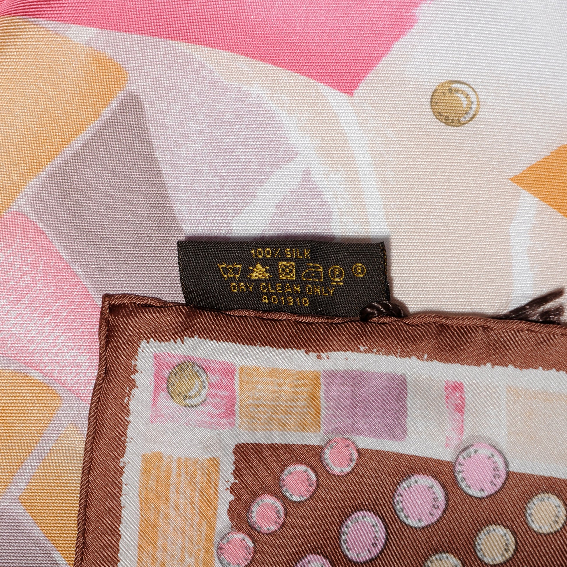 Louis Vuitton Silk Escale Square Scarf Fuchsia 4 of 5