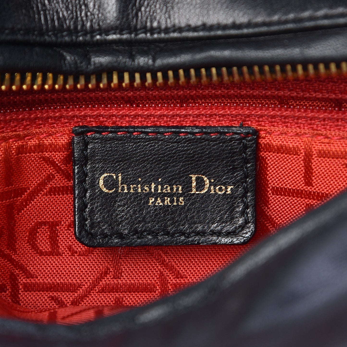 Lambskin Cannage Medium Lady Dior Black