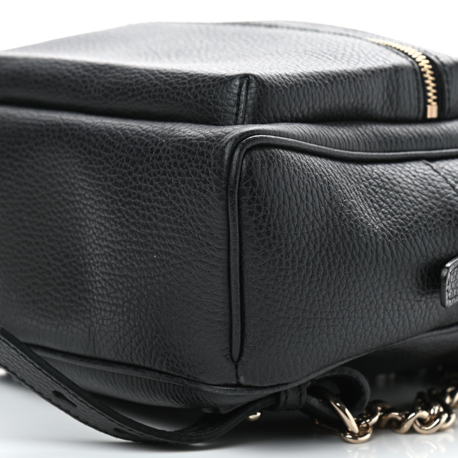 Gucci Pebbled Calfskin Soho Chain Backpack Black 7 of 7