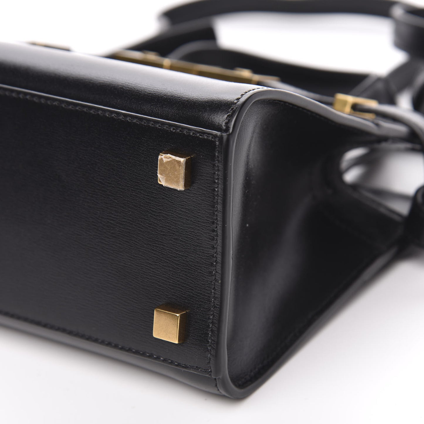 Smooth Calfskin Manhattan Nano Shopper Tote Black