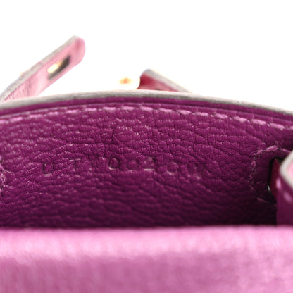 Hermes Tadelakt Mini Kelly Twilly Bag Charm Anemone 5 of 7