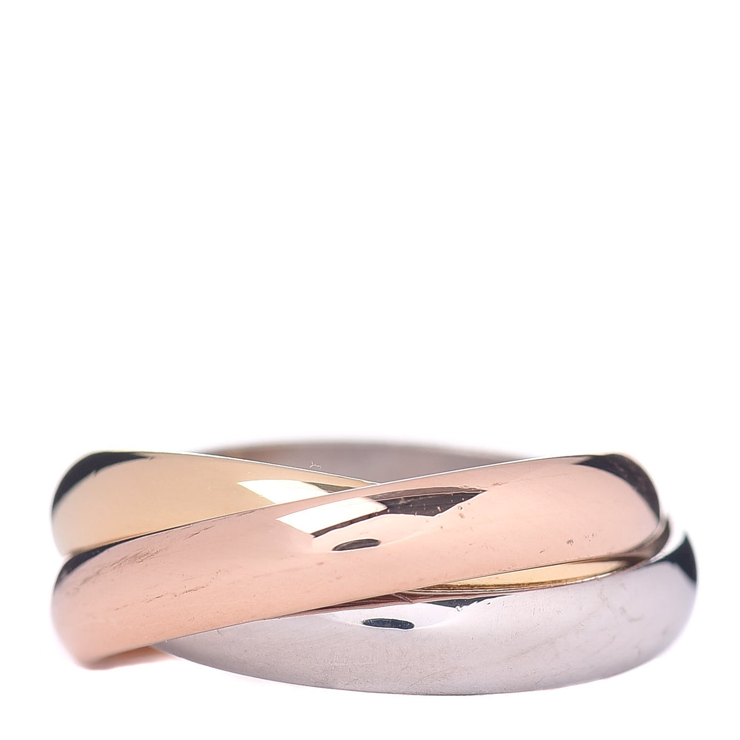 18K Pink Yellow White Gold Classic Trinity Ring 51 5.75
