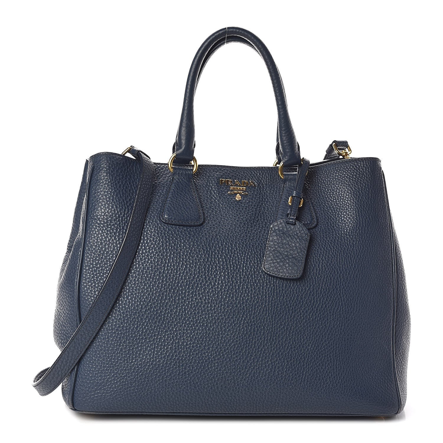 Prada Vitello Daino Tote Bluette 1 of 9