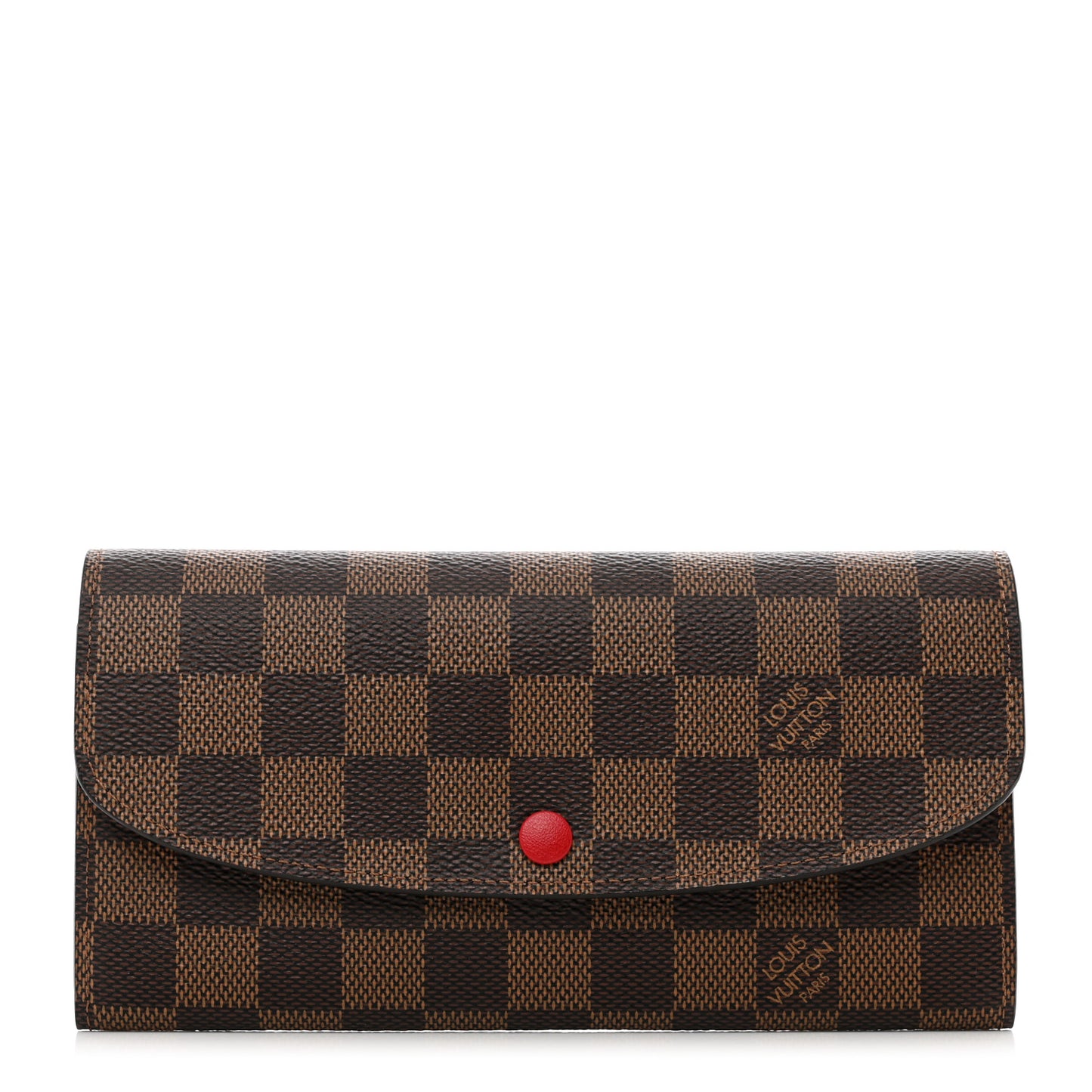 Damier Ebene Emilie Wallet Red