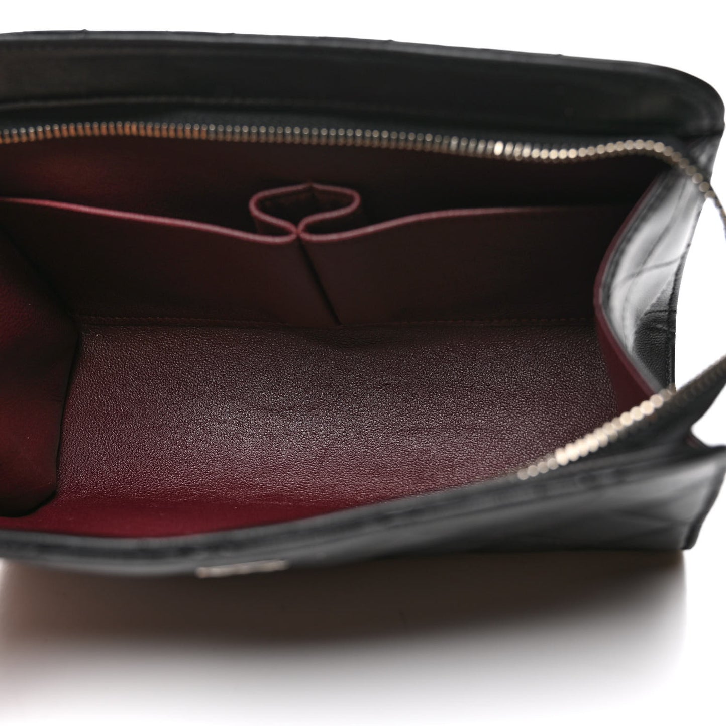 Lambskin Quilted Cosmetic Case Black