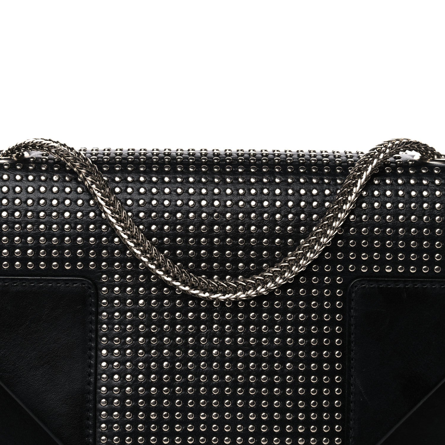 Saint Laurent Calfskin Studded Medium Betty Black 9 of 18