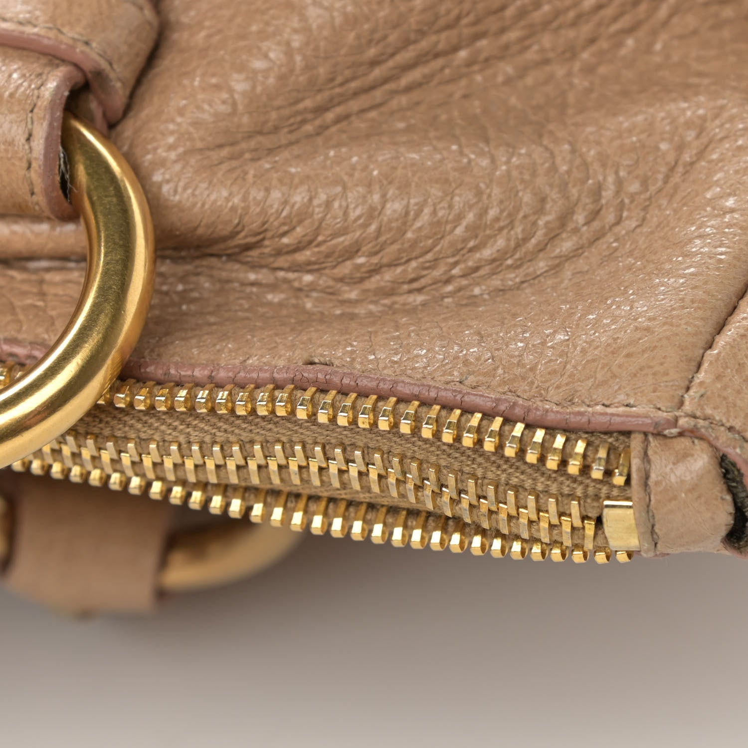 Prada Cervo Lux Chain Hobo Naturale 16 of 16