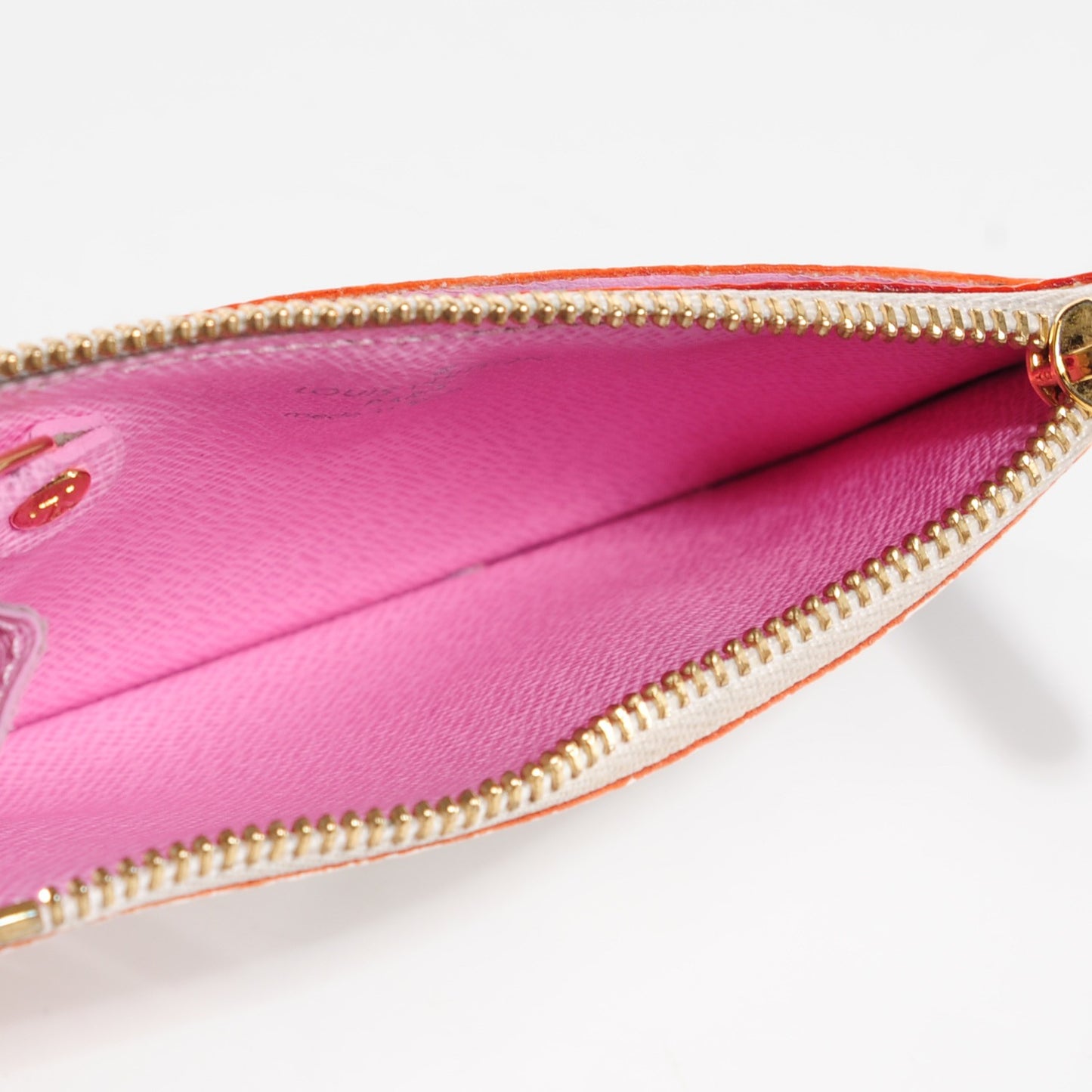 Monogram Multicolor Key Pouch White Litchi