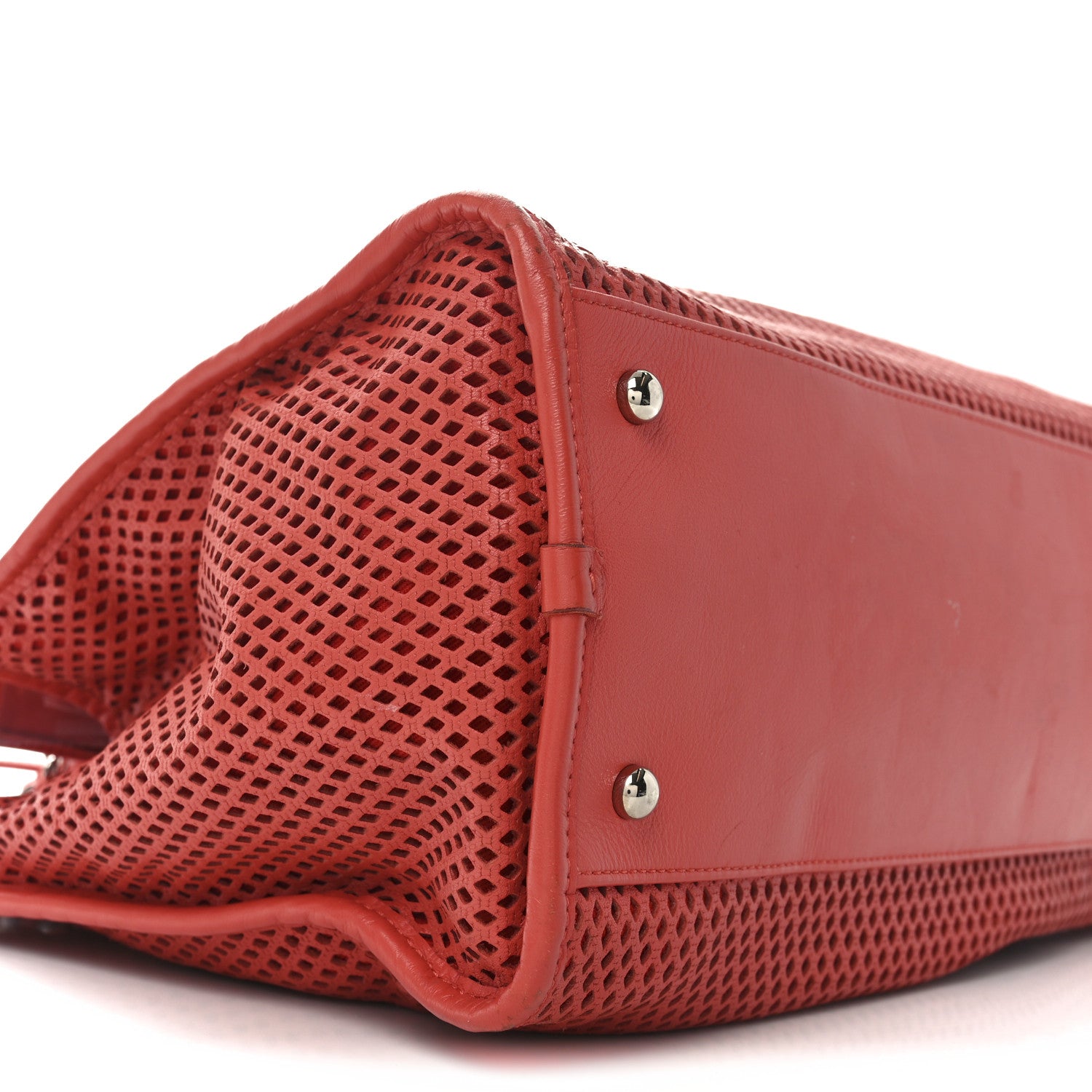 Chanel Calfskin Perforated Up In The Air Tote Red 8 of 10
