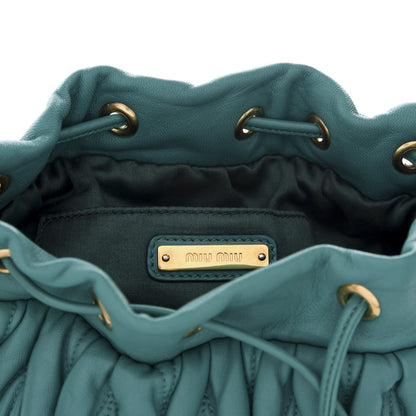 Miu Miu Nappa Matelasse Small Bucket Bag Assenzio 5 of 9