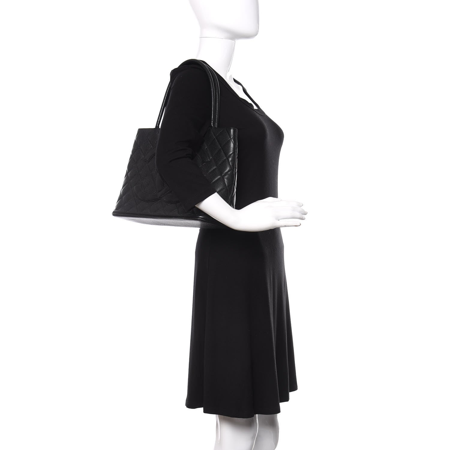 Chanel Caviar Quilted Medallion Tote Black 2 of 15
