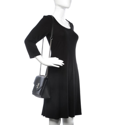 Louis Vuitton Soft Calfskin My Lockme Chain Bag BB Black 2 of 8
