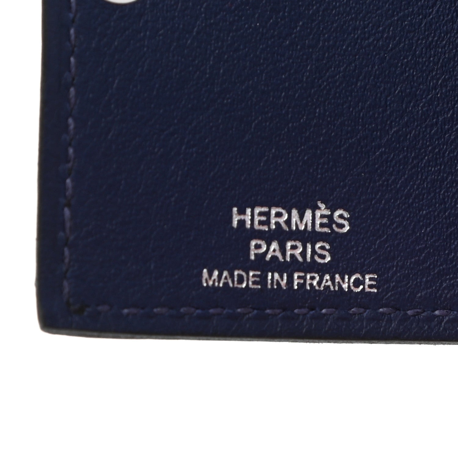 Hermes Togo Swift Verso Ulysse Nano Bag Charm Black Bleu Saphir 3 of 4
