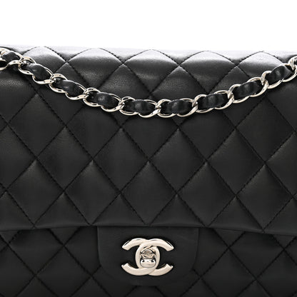 Chanel Lambskin Quilted Medium Double Flap Black 8 of 10