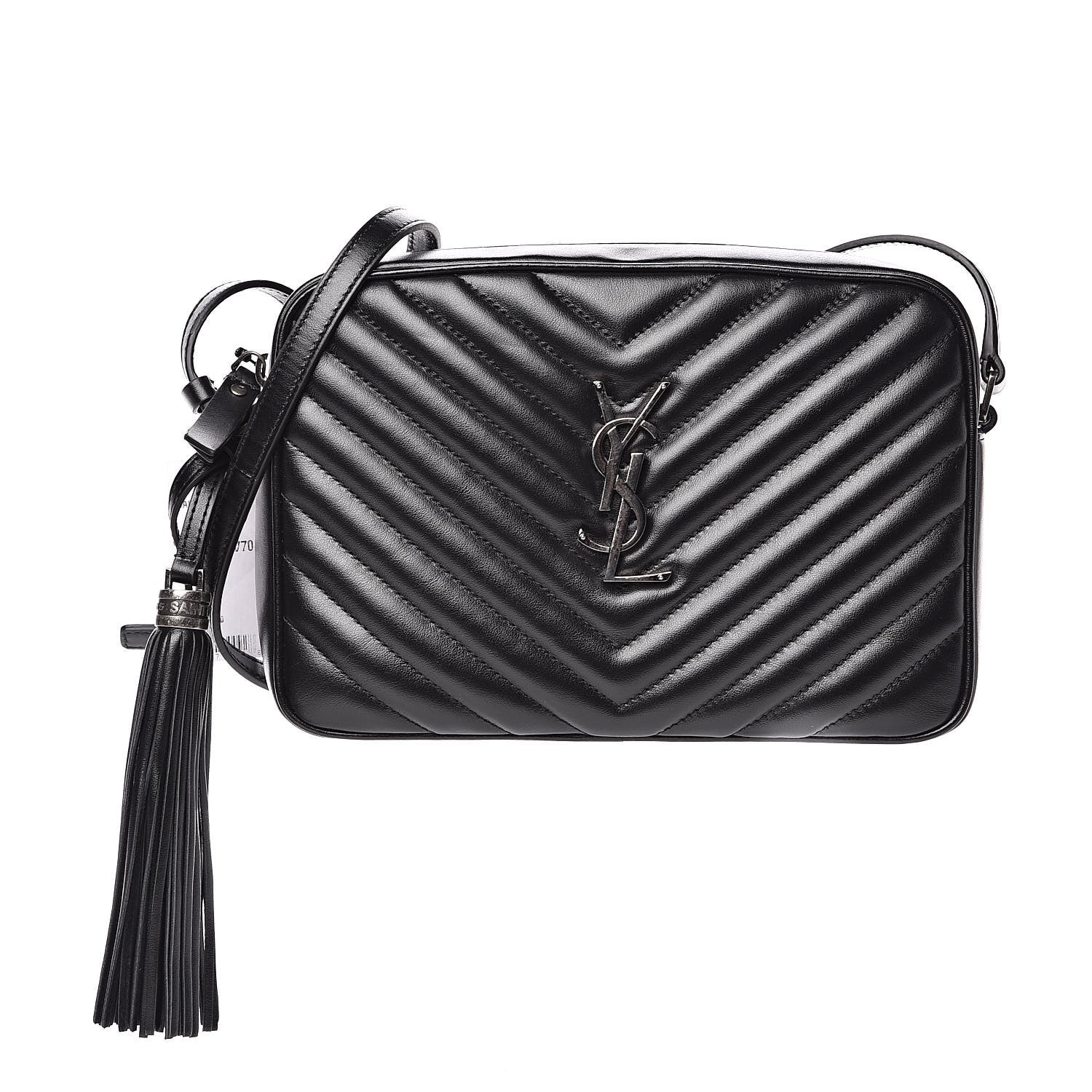 Saint Laurent Calfskin Matelasse Monogram Lou Camera Bag Black 1 of 11