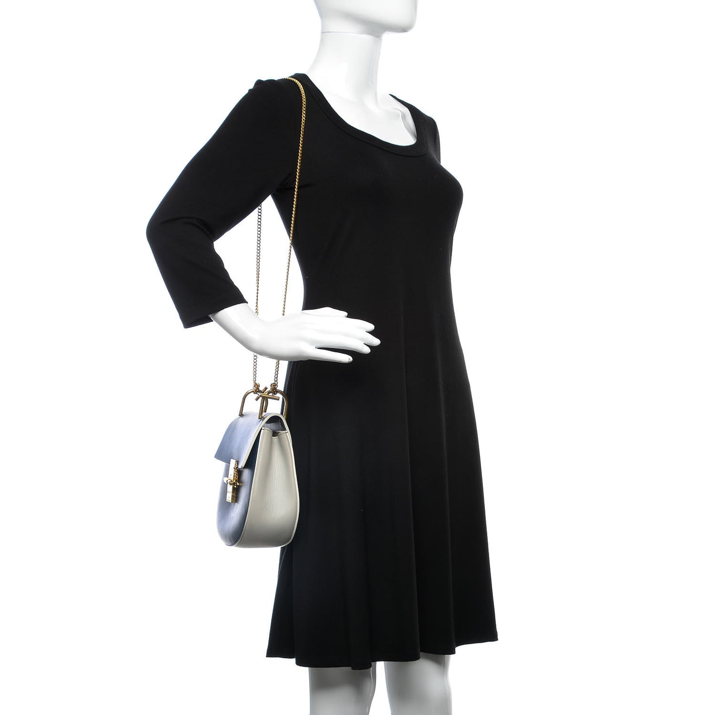 Smooth Calfskin Medium Drew Shoulder Bag Blue