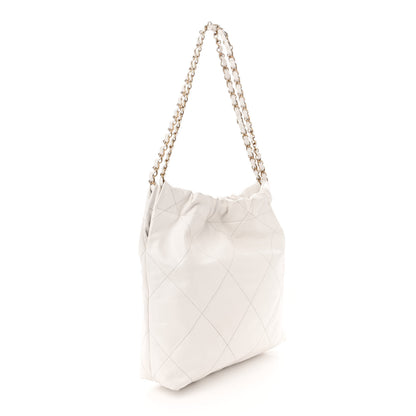 Chanel Shiny Calfskin Quilted Small Chanel 22 White 3 of 11