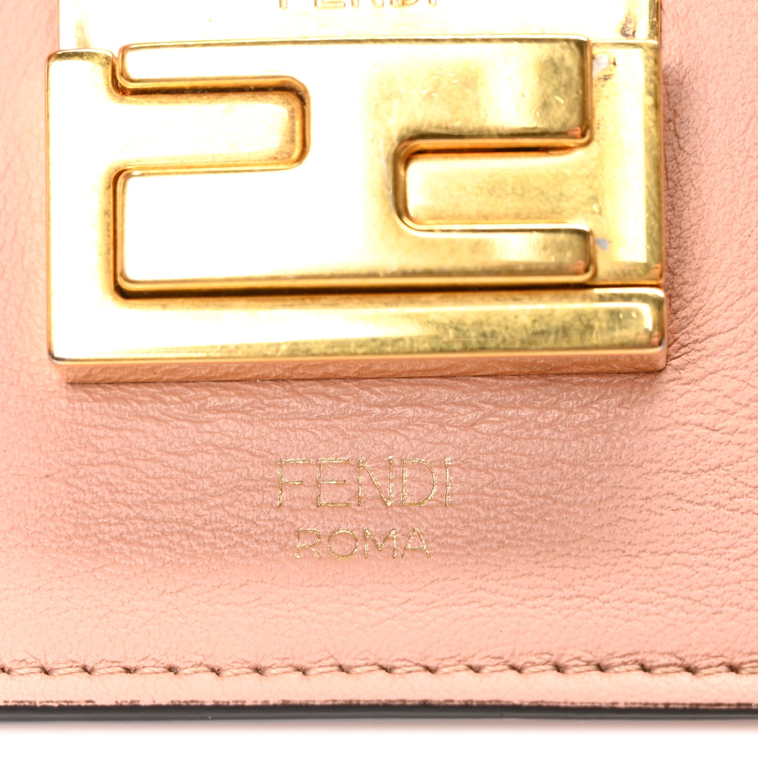 Fendi Vitello Grace Matte Small Kan U Shoulder Bag Rosa Bourbon 6 of 9