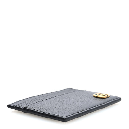 Gucci Calfskin Boar Effect GG Marmont Card Holder Black 4 of 6