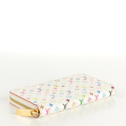 Louis Vuitton Monogram Multicolor Zippy Wallet White Litchi 4 of 7