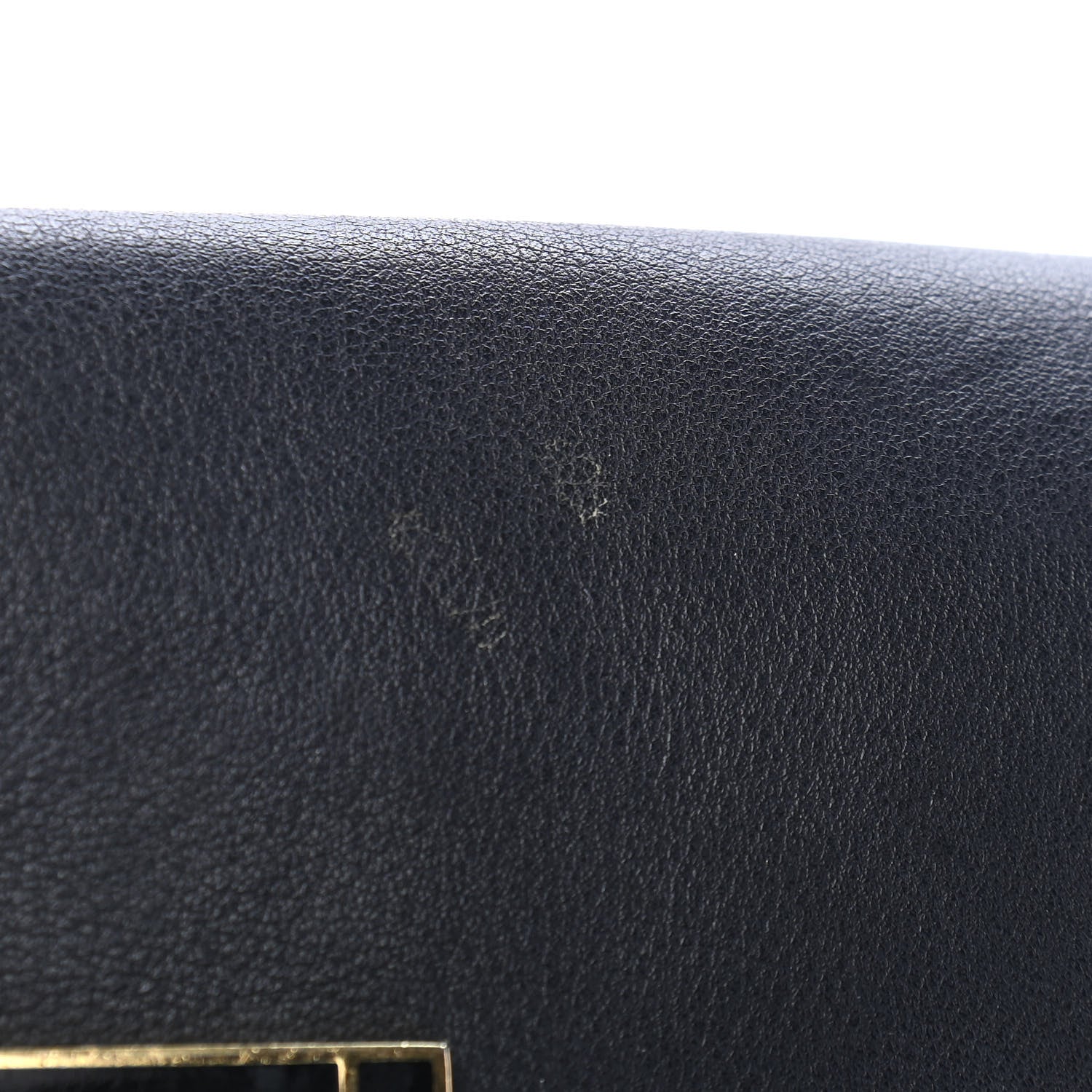 Fendi Vitello Flamingo Enamel Fendista Pouchette Crossbody Black 10 of 10