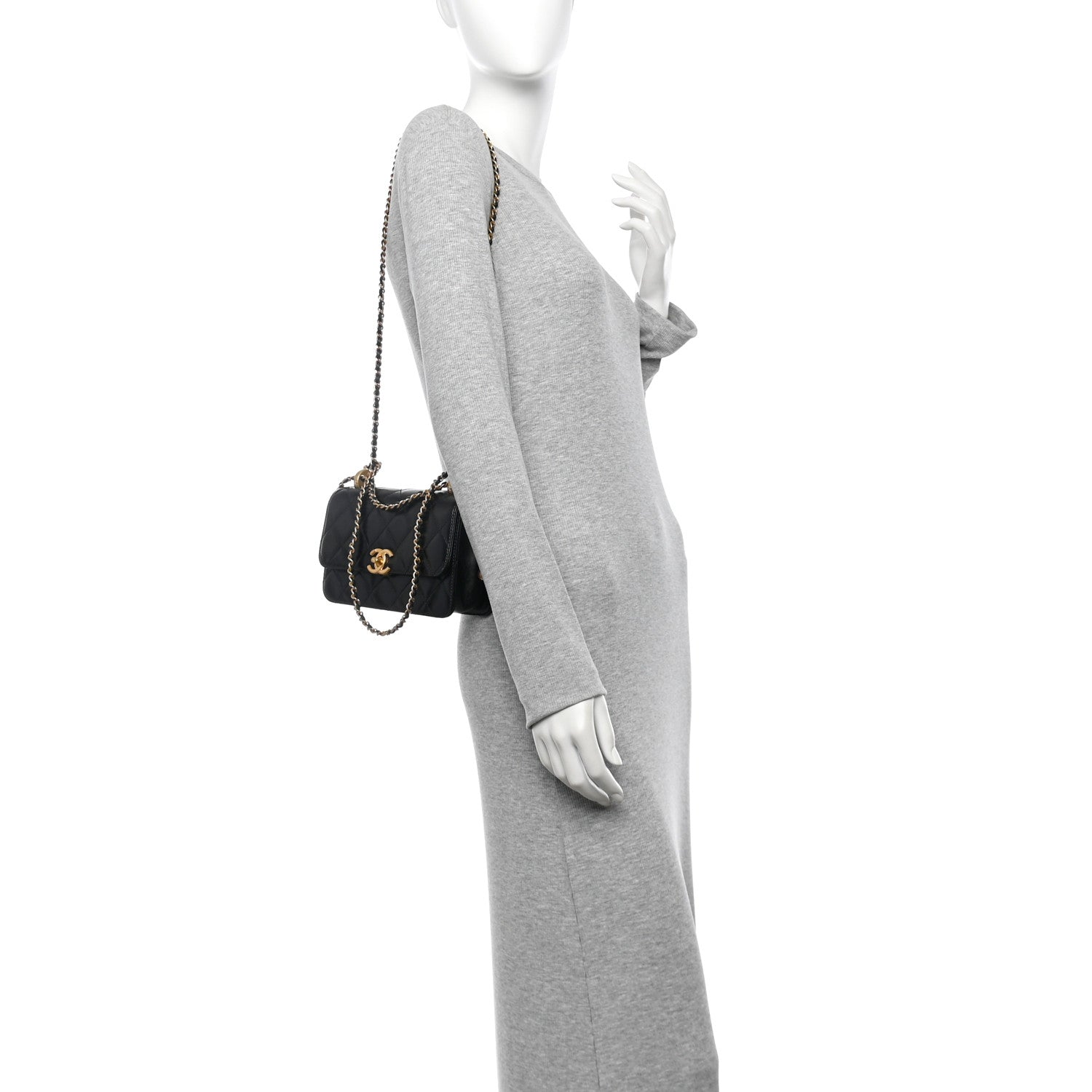 Chanel Calfskin Quilted Mini Perfect Fit Flap Black 4 of 28