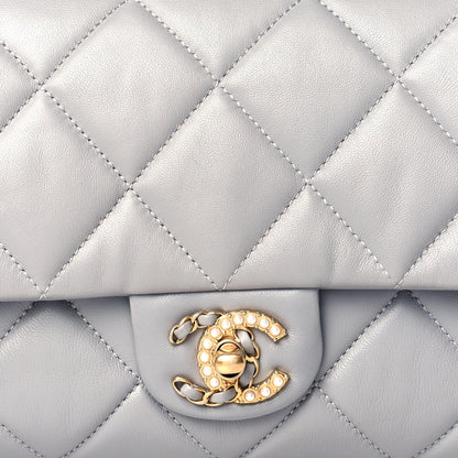 Chanel Lambskin Quilted Crush On Chains Flap Bag Grey 9 of 12