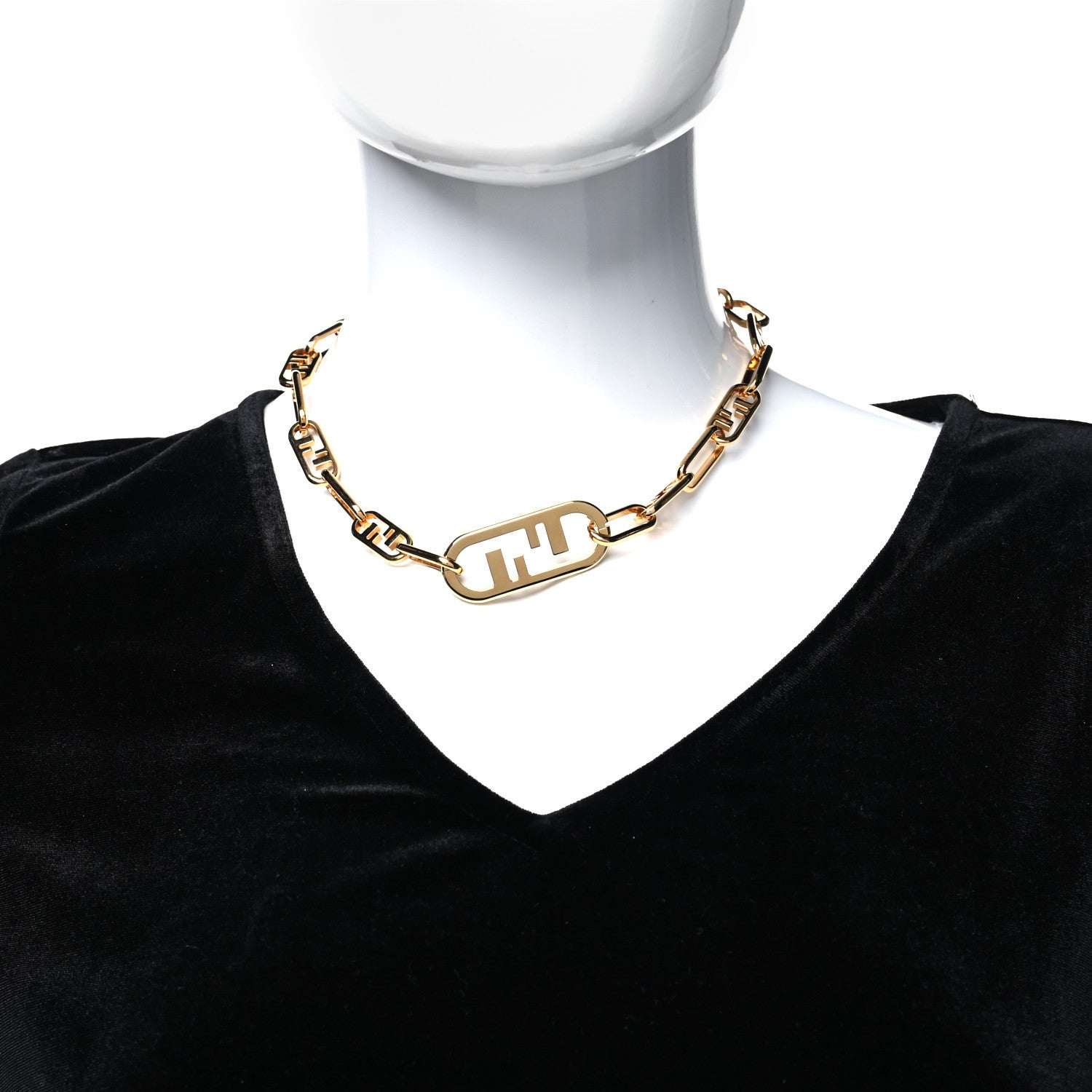 Fendi Metal O'Lock Choker Gold 2 of 5