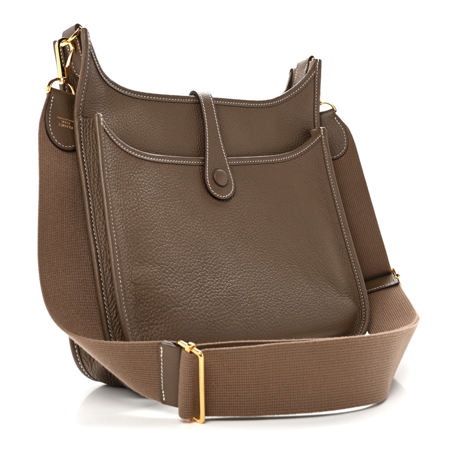 Hermes Taurillon Clemence Evelyne III PM Etoupe 3 of 11