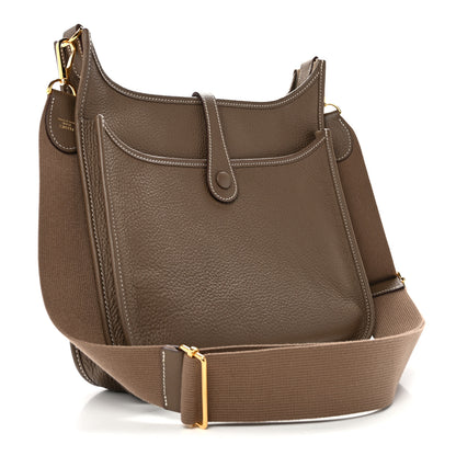 Hermes Taurillon Clemence Evelyne III PM Etoupe 3 of 11