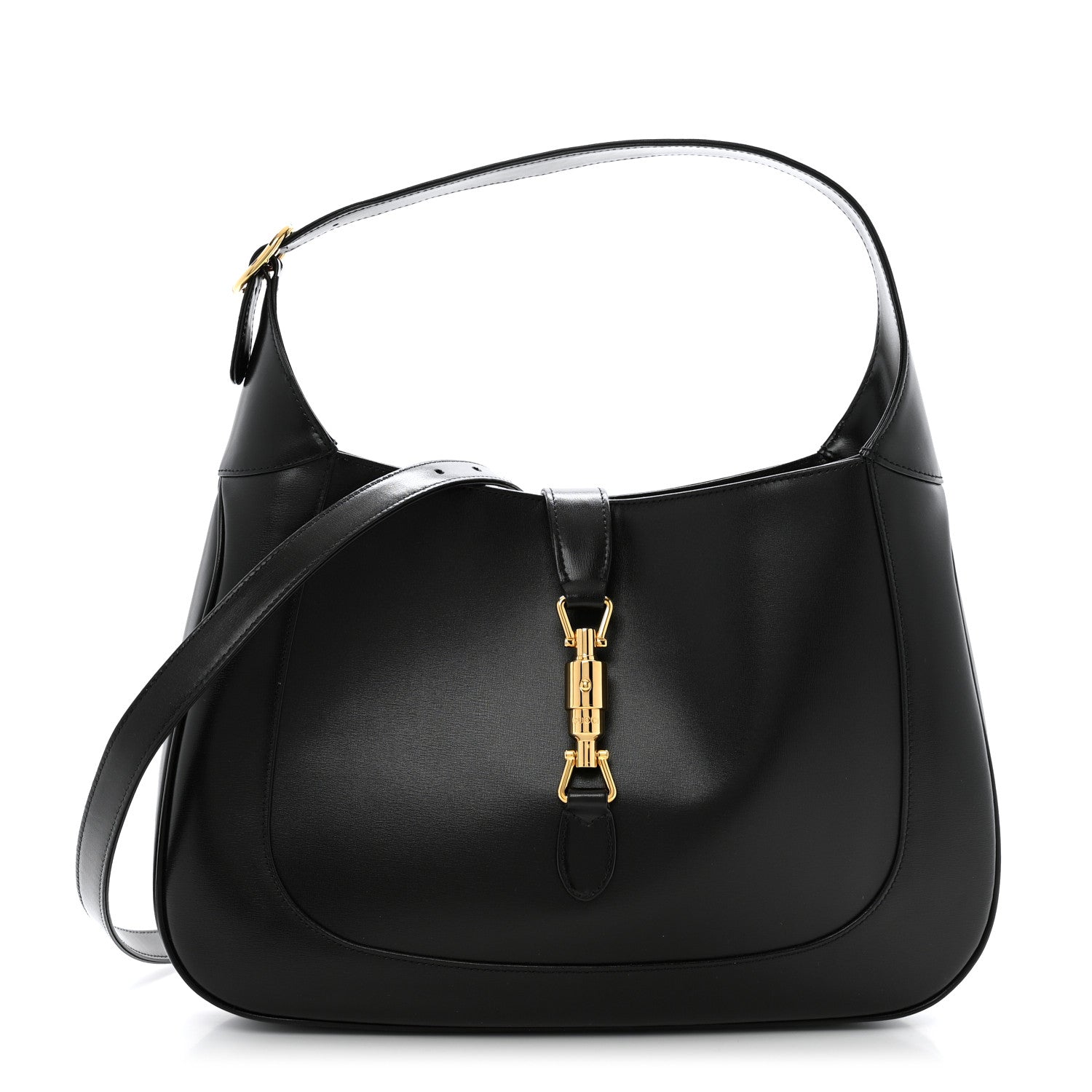 Gucci Boarded Dyana Lux Calfskin Medium Jackie 1961 Hobo Black 1 of 12