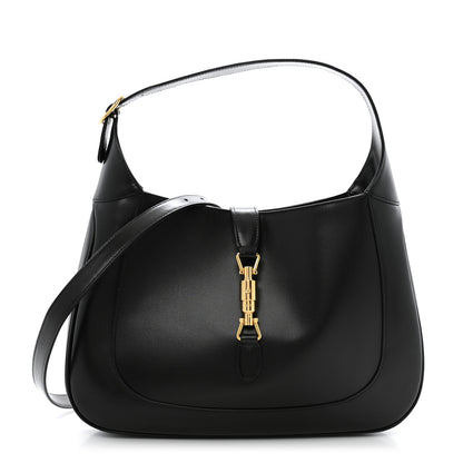 Gucci Boarded Dyana Lux Calfskin Medium Jackie 1961 Hobo Black 1 of 12