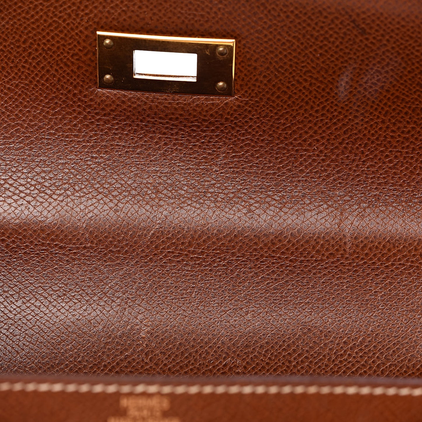 Veau Grain Lisse Kelly Sellier 28 Noisette