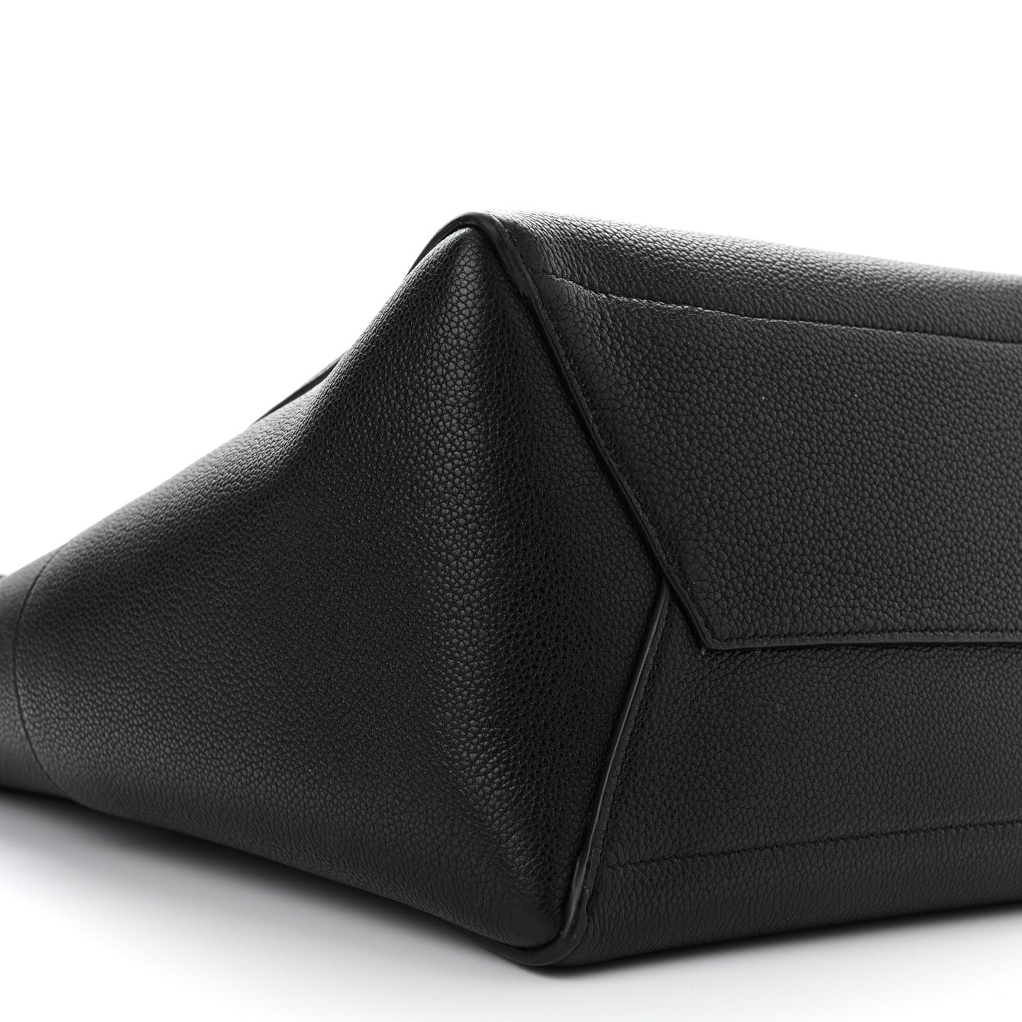 Soft Grained Calfskin Sangle Bucket Bag Black