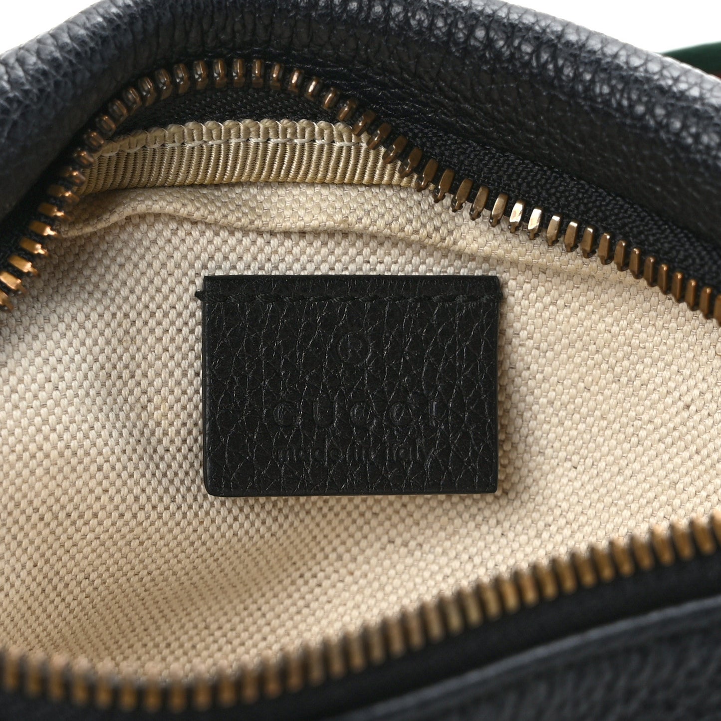 Grained Calfskin Small Logo Belt Bag Black