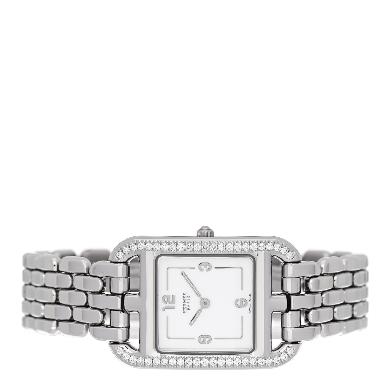 Hermes Stainless Steel Diamond Bezel 23mm Cape Cod Quartz Watch 2 of 5