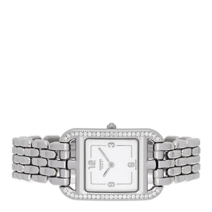 Hermes Stainless Steel Diamond Bezel 23mm Cape Cod Quartz Watch 2 of 5